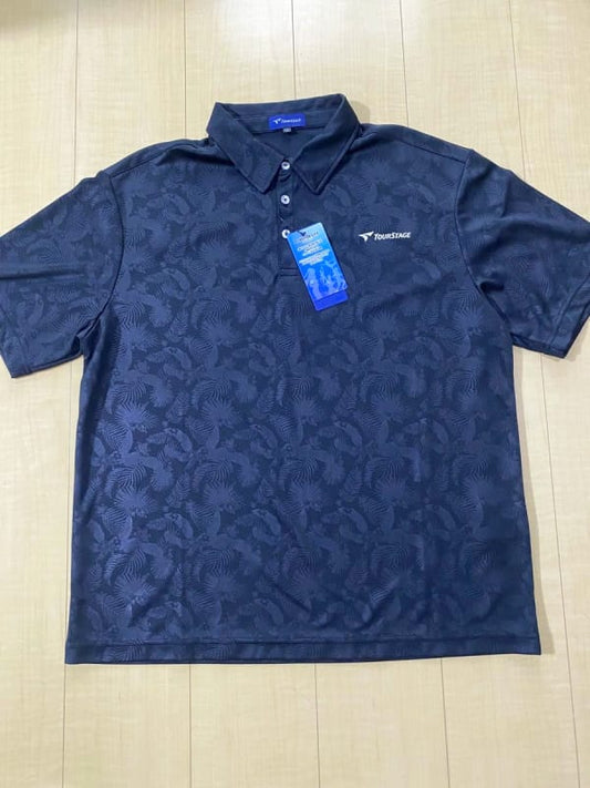 Tour Stage Short Sleeve Polo Shirt LL Black Golf Wear New
