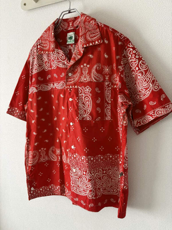Elephant Brand Bandana Shirts L Red