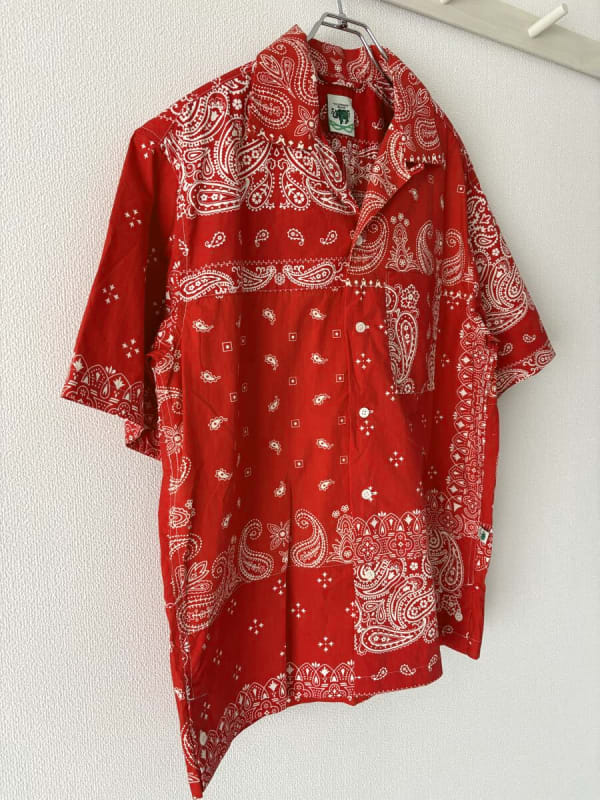 Elephant Brand Bandana Shirts L Red