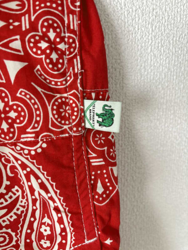 Elephant Brand Bandana Shirts L Red