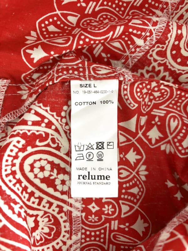 Elephant Brand Bandana Shirts L Red