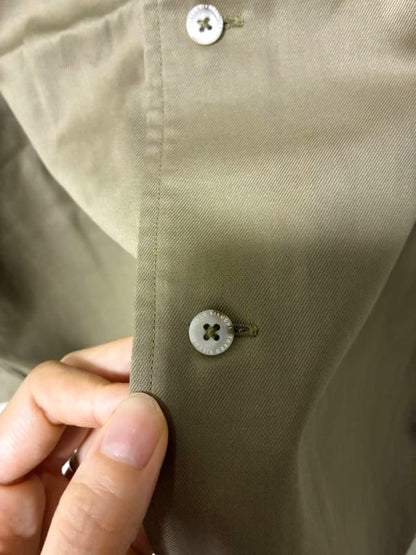 Takeo Kikuchi Casual Long Sleeve Shirt M Khaki
