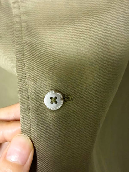 Takeo Kikuchi Casual Long Sleeve Shirt M Khaki