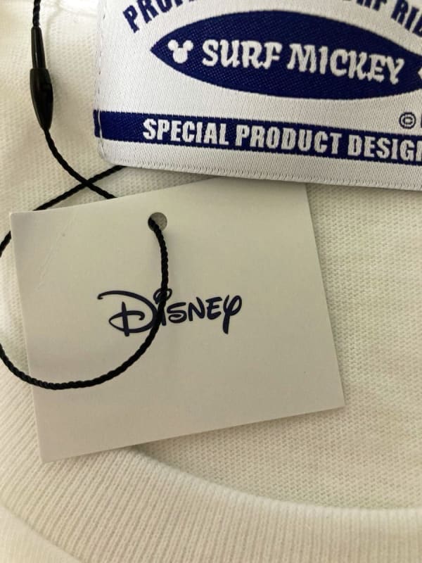 New Surf Mickey T-Shirt M Size White Disney