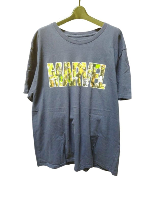 MARVEL×Disney Logo T-Shirt Navy XXL