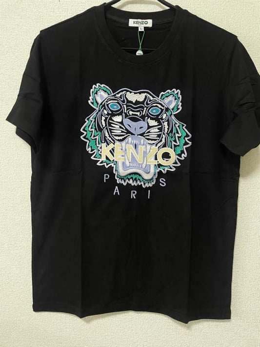 KENZO Tiger Embroidered Logo T-Shirt M Black