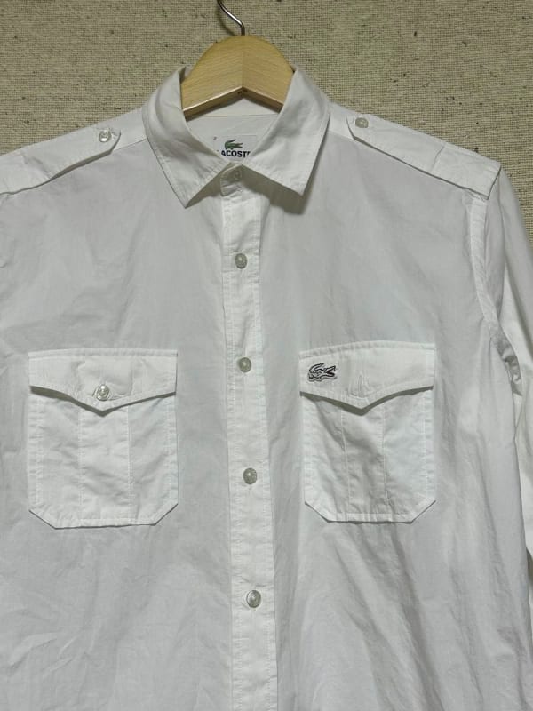 Lacoste Men's Regular Collar Roll-Up Shirt Size 2