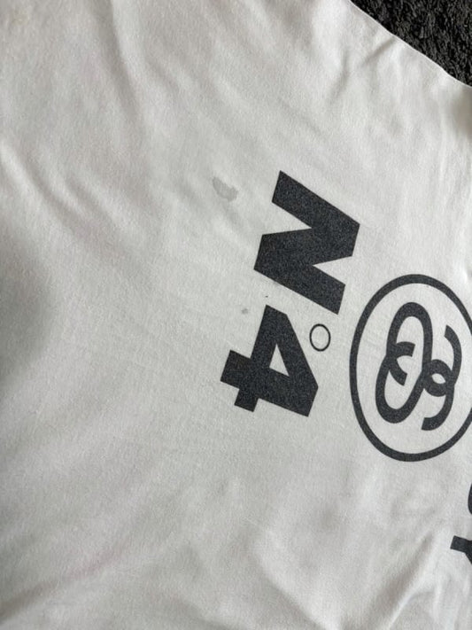 Stussy No.4 White T-Shirt
