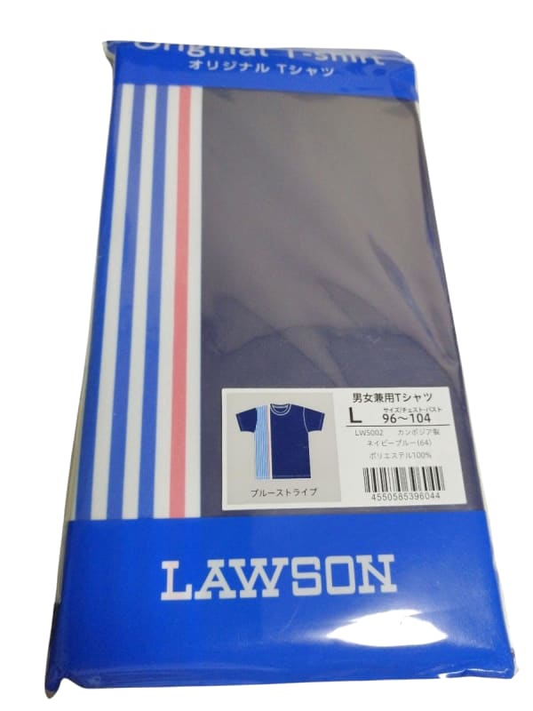 LAWSON Original T-Shirt Blue Stripe L Size Unused