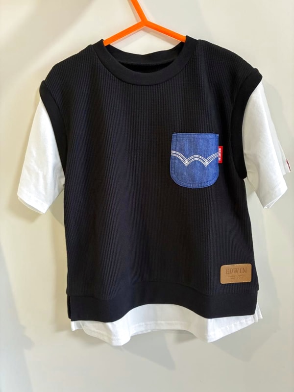 EDWIN Short Sleeve T-Shirt Black Unused