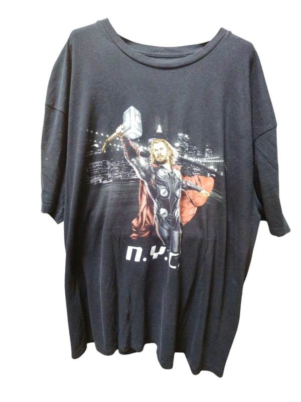 Marvel Mighty Thor Avengers T-Shirt Black 2XL