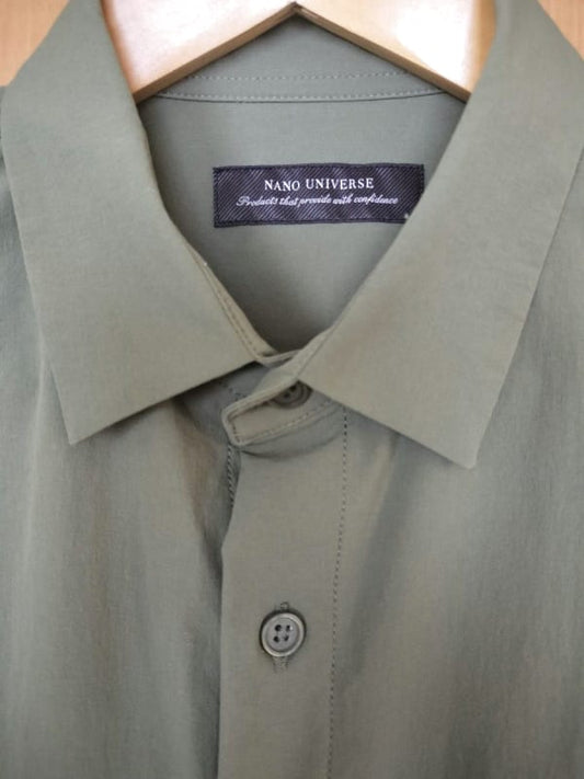 NANO UNIVERSE Short Sleeve Shirt S Olive