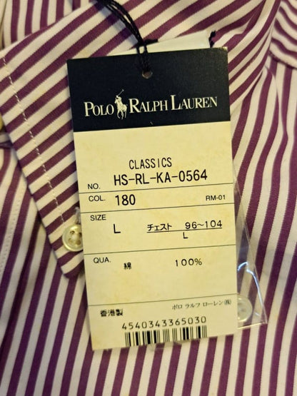 Ralph Lauren Striped Shirt L Size Purple