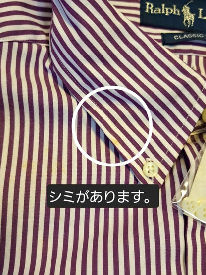 Ralph Lauren Striped Shirt L Size Purple