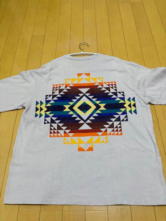 Pendleton Native Pattern Back Print T-Shirt M