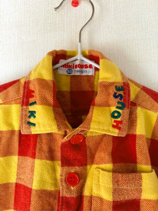 Miki House Long Sleeve Checkered Shirt 90