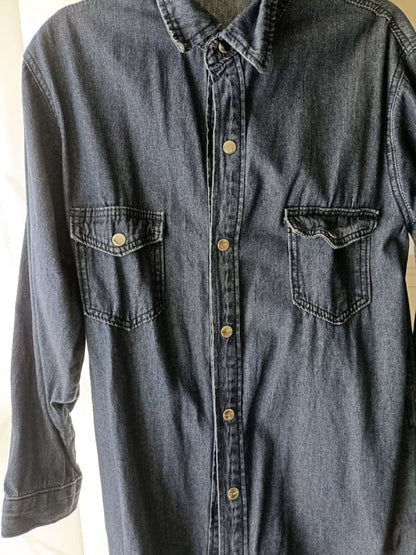 Denim Long Sleeve Shirt Dress