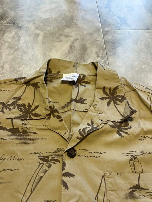 Disney Mickey Aloha Shirt Size M
