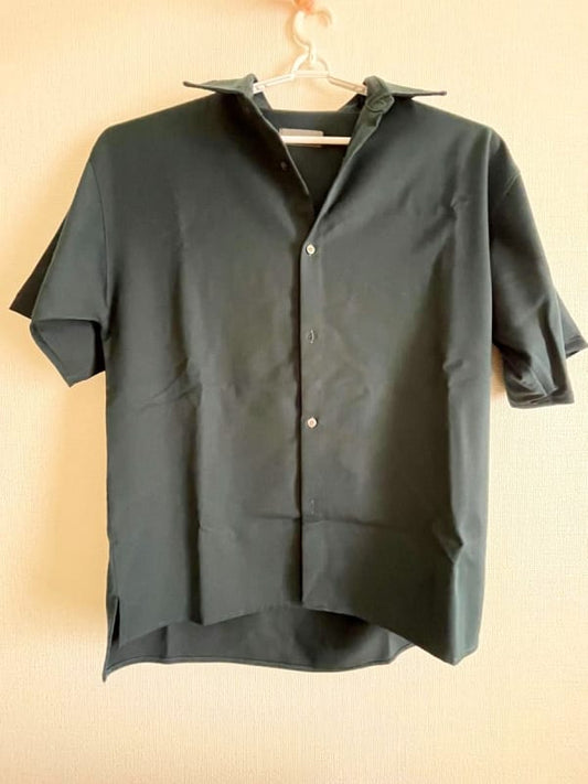 CleL TR Loose Half Sleeve Regular Collar Shirt