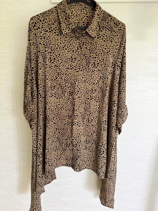 Brown Polka Dot Blouse