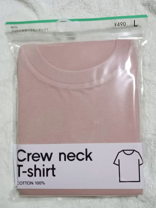 GU Crew Neck T-Shirt Pink L Size Unused