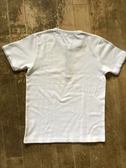 Henley Neck T-Shirt White Size L