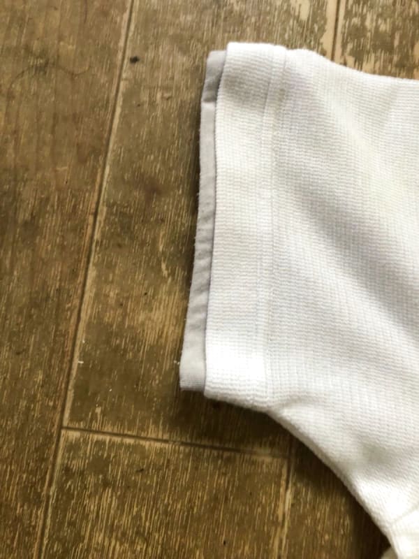 Henley Neck T-Shirt White Size L