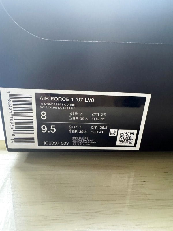 New Nike Air Force 1 Low '07 LV8 Black 26.0cm