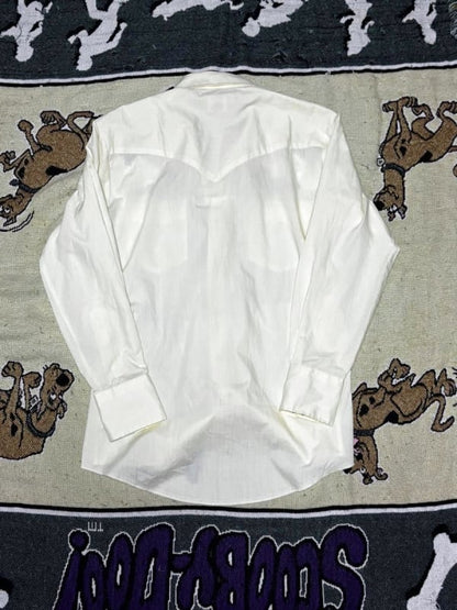 70s Long Sleeve Shirt White Western