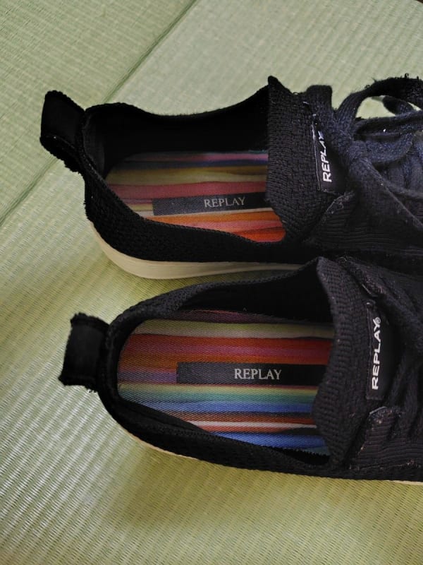 Replay Mesh Black Sneakers 24.5cm
