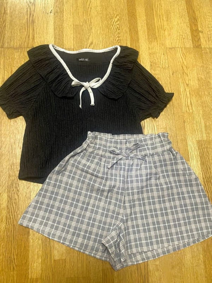 Girls Kids Shorts And Tops Set Size 130