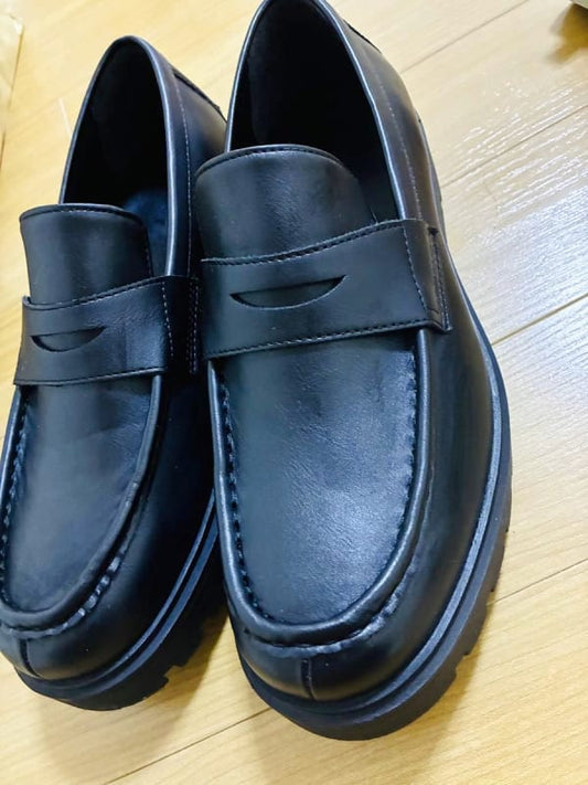 New GU Chunky Sole Loafers Black Men's 28cm