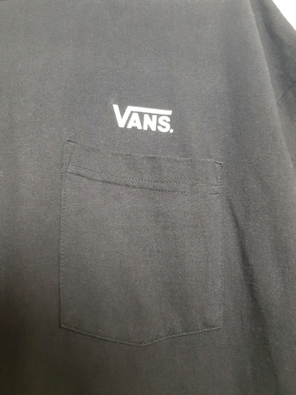 Vans Short Sleeve T-Shirt One Point Neck Logo Black M