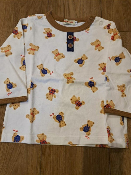 Miki House Bear Long Sleeve T-Shirt 80cm