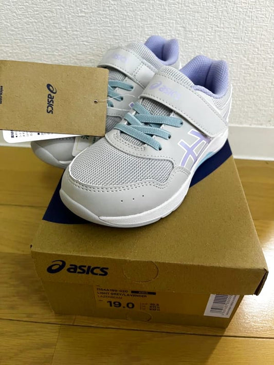 New Asics Sneakers 19cm Laser Beam Kids White
