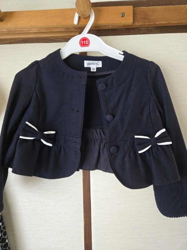 Girls Formal Dress and Bolero Set Navy 120cm