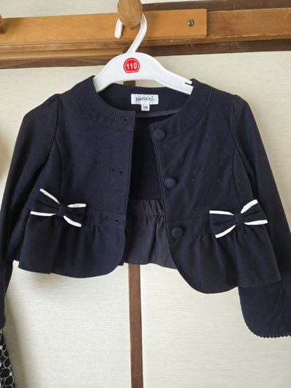 Girls Formal Dress and Bolero Set Navy 120cm