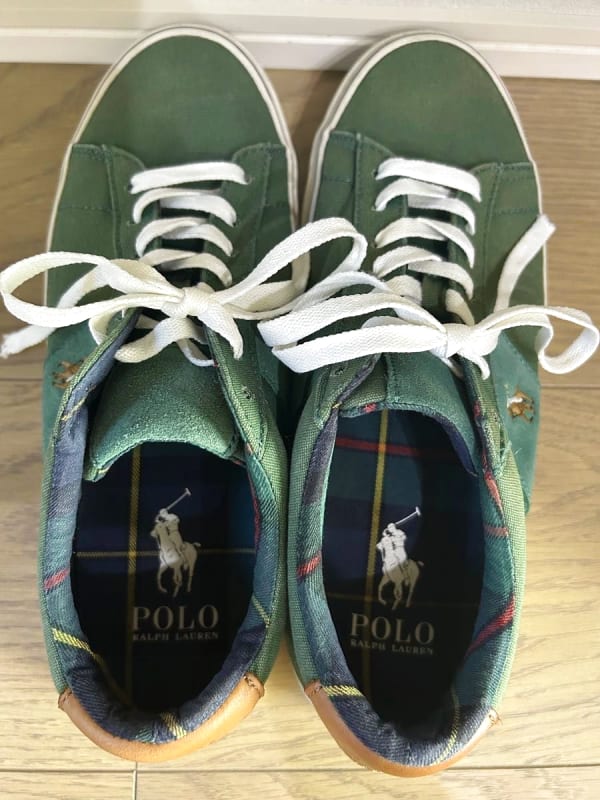 Polo Ralph Lauren Men's Sneakers 26cm Green Canvas