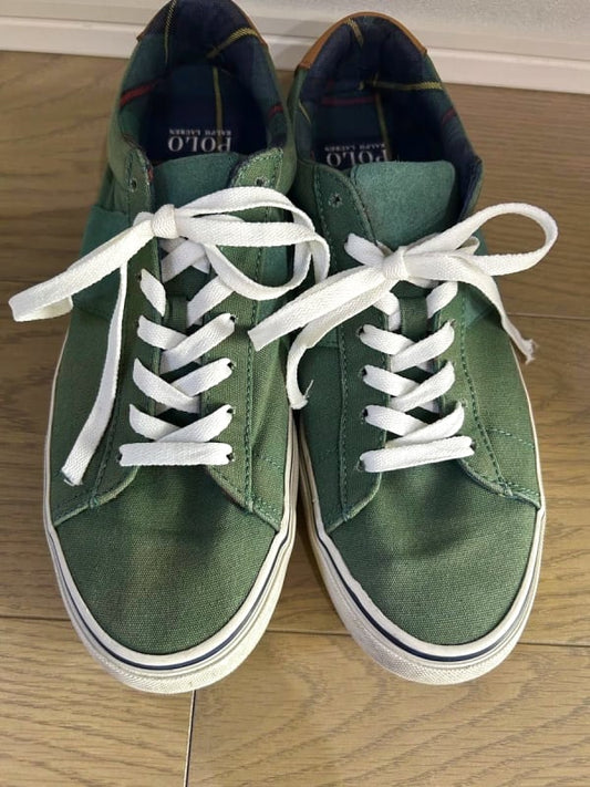 Polo Ralph Lauren Men's Sneakers 26cm Green Canvas