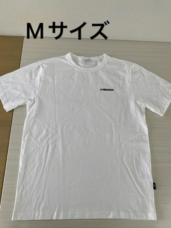Unused HEAD White T-Shirt Men's Short Sleeve M Embroidered