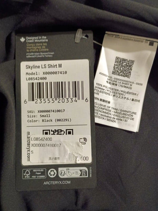 ARC'TERYX Skyline LS Shirt Men's S Black
