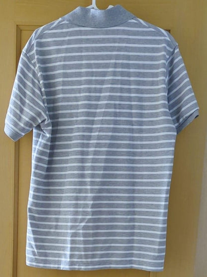 Uniqlo Dry Pique Polo Shirt M White Gray
