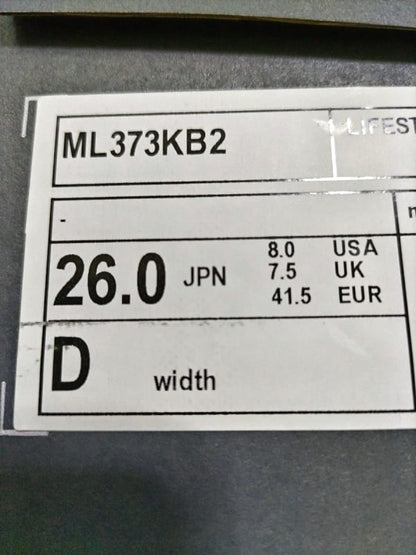 New Balance ML373 KB2 D/26.0cm Black Sneakers Unisex