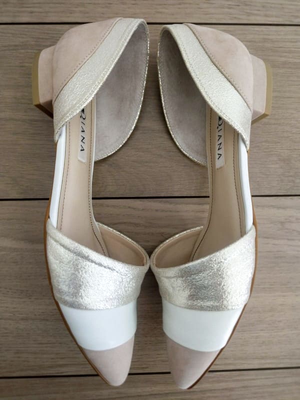 Diana Flat Shoes Pumps Gold Beige