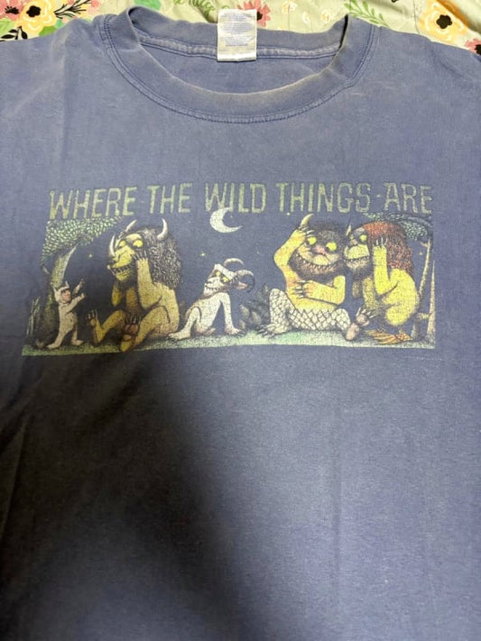 GILDAN XL Blue T-Shirt Where the Wild Things Are