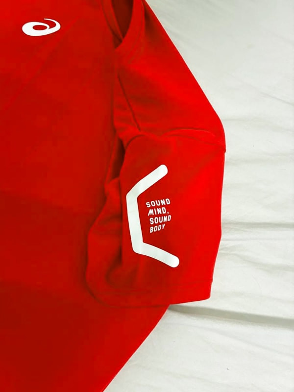 Asics Running T-Shirt Red M Size