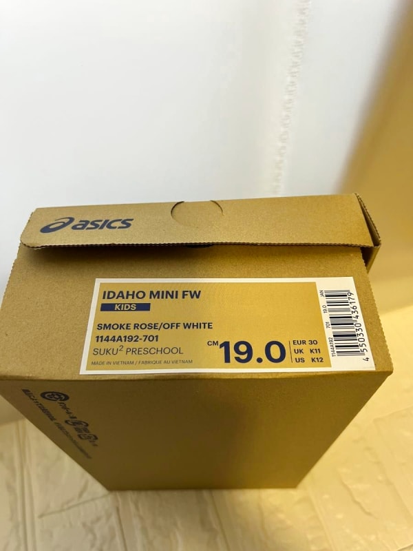 Asics Idaho Mini Pink 19cm New with Tags