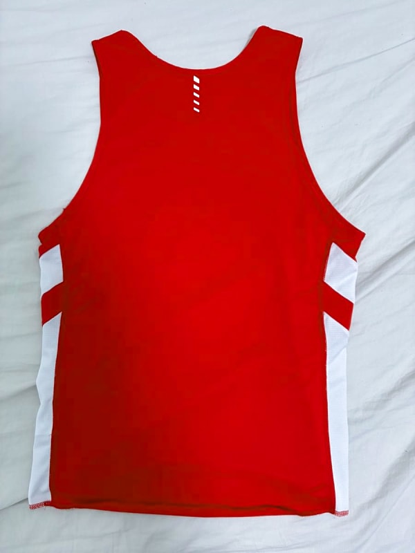 Asics Red Running Sleeveless Shirt M Size