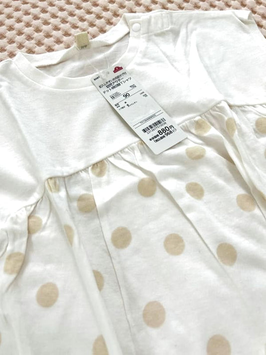 New Tag Attached Baby Tunic T-Shirt 100% Cotton Size 90