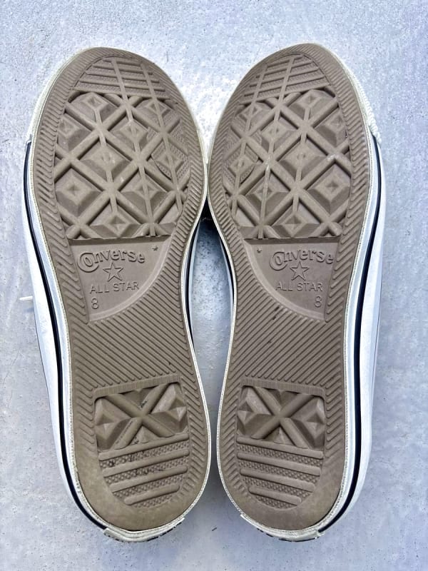 White Leather Converse All Star Low Cut 26.5cm